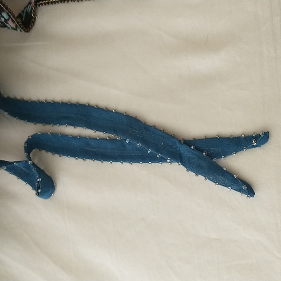 2/$10 Fabric Wrap Chokers, One floral, One Teal, Bundle If 2 - Picture 3 of 6